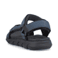 Blaue Rieker Herren Trekkingsandalen 20802-15 mit einer flexiblen Sohle. Schuh von hinten.
