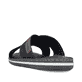 Schwarze Rieker Herren Pantoletten 21098-02 mit der Komfortweite G. Schuh von hinten.