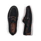Blaue Rieker Herren Schnürschuhe B2345-14 aus Glattleder mit der Komfortweite G. Schuh von oben, liegend.