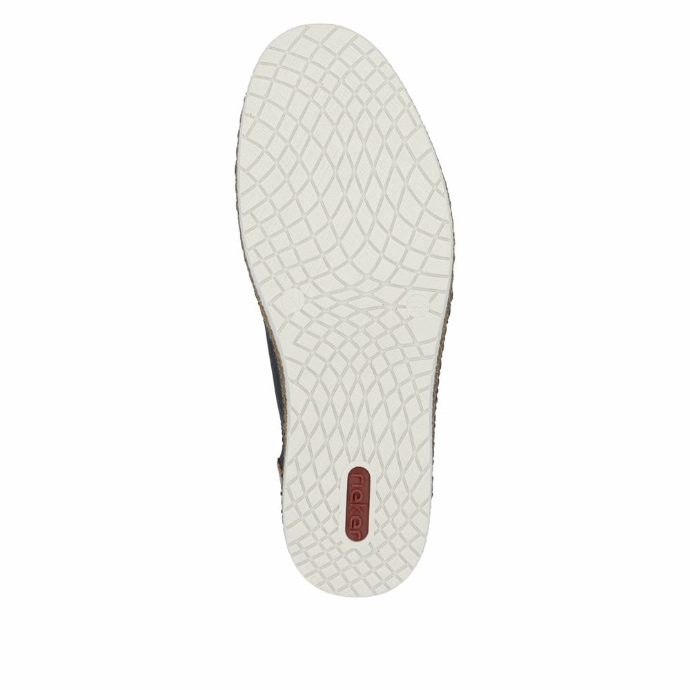 Blaue Rieker Herren Schnürschuhe B5249-14 mit der Komfortweite G 1/2. Schuh Laufsohle.