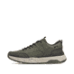 Dunkelgrün-schwarze Rieker Herren Sneaker Low 06103-54 mit einer Schnürung. Schuh Außenseite.