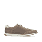 Beige Rieker Herren Slipper 11960-64 mit einem Gummizug sowie der Komfortweite G. Schuh Innenseite.