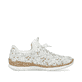Mehrfarbige Rieker Damen Slipper N4280-90 mit Gummizug sowie einer leichten Sohle. Schuh Innenseite