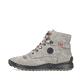 
Mondgraue Rieker Damen Schnürstiefel 51544-64 mit einer schockabsorbierenden Sohle. Schuh Außenseite