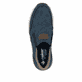 Mocassins Rieker bleus pour homme 11550-15 avec bande élastique. Chaussure vue de dessus.
