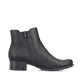 Mitternachtsschwarze Rieker Damen Chelsea Boots 78600-01 mit einer Profilsohle. Schuh Innenseite
