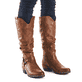 Bottes cuissardes Rieker marron femme 93670-24 avec membrane RiekerTEX. Chaussure au pied.