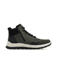 Dunkelgrün-schwarze Rieker Herren Schnürstiefel B8124-54 mit Reißverschluss. Schuh Innenseite.