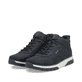 Dunkelblau-schwarze Rieker Herren Sneaker High B9303-14 aus Rauleder. Schuhpaar seitlich schräg.