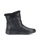 Schwarze Rieker Damen Kurzstiefel Z0081-00 aus Glattleder mit weichem Kragen. Schuh Innenseite.