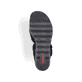 Schwarze Rieker Keilsandaletten 67463-00 mit trendigen Schnalle. Schuh Laufsohle.