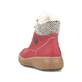 
Feuerrote Rieker Damen Schnürstiefel Z6620-33 mit einer robusten Profilsohle. Schuh von hinten