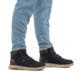 Dunkelblau-schwarze Rieker Herren Sneaker High B5546-14 aus Rauleder. Schuh am Fuß.