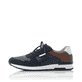 Blaue Rieker Herren Sneaker Low 16106-15 mit Schnürung sowie Komfortweite G 1/2. Schuh Außenseite.