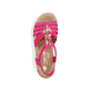 Rosane Rieker Damen Riemchensandalen 63249-31 mit Schmuckelementen. Schuh von oben.
