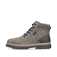 Grau-braune Rieker Herren Schnürstiefel F7010-25 mit modernen Ziernähten. Schuh Außenseite.