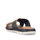 Braune Rieker Herren Pantoletten 25186-24 mit der Komfortweite G 1/2. Schuh von hinten.