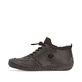 Dunkelbraune Rieker Damen Kurzstiefel 52557-25 mit einem Reißverschluss. Schuh Außenseite.