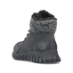 Pazifikblaue Rieker Damen Clogs M5090-14 mit ultra leichter und flexibler Sohle. Schuh Außenseite gespiegelt.