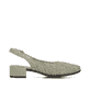 Grüne Rieker Slingpumps 47060-52 mit Schnalle sowie schockabsorbierender Sohle. Schuh Innenseite.