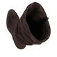 Dunkelbraune Rieker Damen Hochschaftstiefel 73159-25 aus Rauleder. Schuh von oben, liegend.