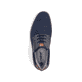 Blaue Rieker Herren Schnürschuhe 11311-14 mit einem Reißverschluss. Schuh von oben.