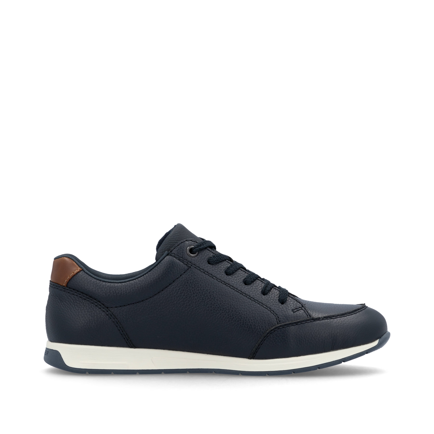 Blaue Rieker Herren Sneaker Low 11903-14 mit einem Reißverschluss. Schuh Innenseite.