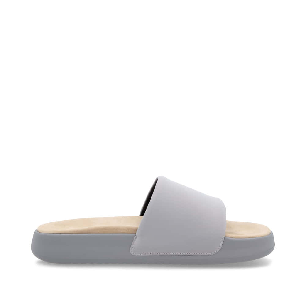 Graue Rieker Herren Pantoletten U3250-40 mit ultraleichter und dämpfender Sohle. Schuh Innenseite.