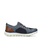 Blaue Rieker Herren Slipper B6660-14 mit einem Gummizug sowie Komfortweite G 1/2. Schuh Innenseite.