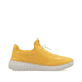 Gelbe Rieker Damen Slipper 50962-68 mit Deko-Reißverschluss sowie einem Gummizug. Schuh Innenseite.