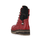 Feuerrote Rieker Damen Schnürstiefel Y7431-35 mit einem Reißverschluss. Schuh von hinten.