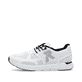 Weiße Rieker Damen Sneaker Low M9000-80 mit Gummischnürung sowie flexibler Sohle. Schuh Außenseite.
