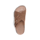 Braune Rieker Herren Pantoletten 21193-25 mit einer Schnalle sowie Extraweite H. Schuh von oben.