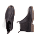 Dunkelbraune Rieker Herren Chelsea Boots 33180-27 aus Glattleder. Schuh von oben, liegend.