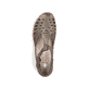 Grüne Rieker Damen Riemchensandalen M1688-54 mit einem Klettverschluss. Schuh von oben.