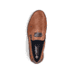 Braune Rieker Herren Slipper B2356-24 mit Gummizug sowie der Komfortweite G 1/2. Schuh von oben.