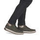 Baskets basses Rieker vertes pour homme 37029-52 avec fermeture éclair. Chaussure au pied.