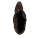 Dunkelbraune Rieker Damen Hochschaftstiefel 73159-25 aus Rauleder. Schuh von oben.