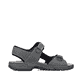 Graue Rieker Herren Trekkingsandalen 26156-47 mit einem Klettverschluss. Schuh Innenseite.