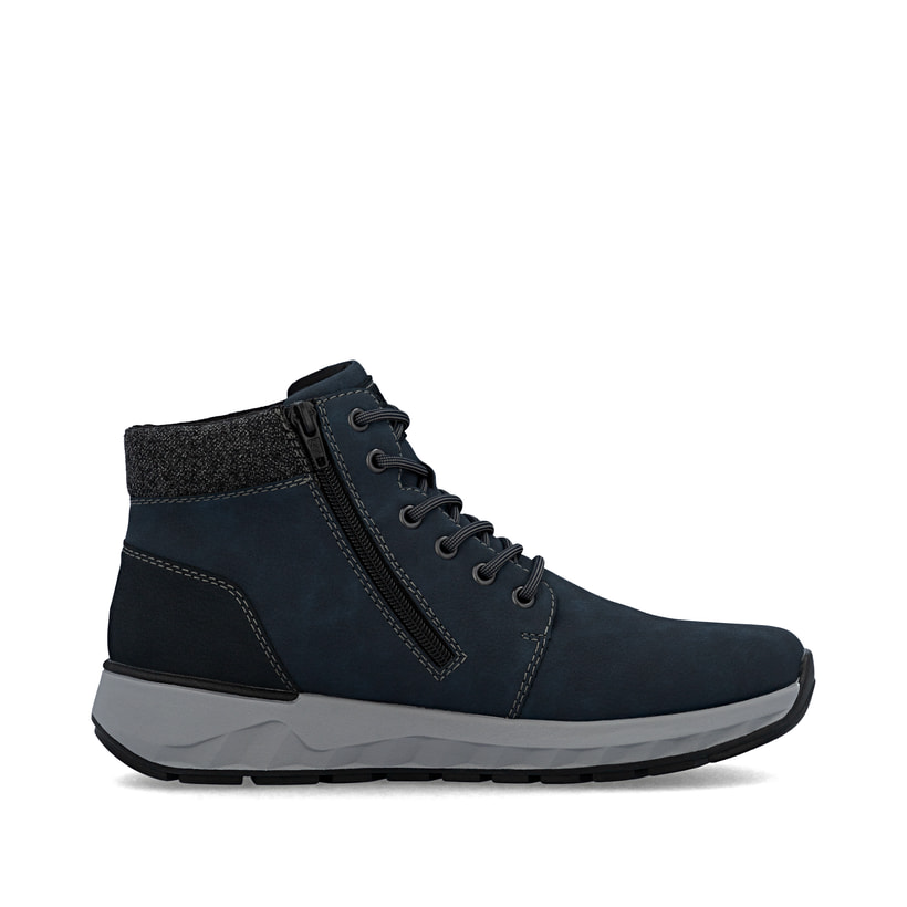 Blaue Rieker Herren Schnürstiefel 11502-14 mit wasserabweisender TEX-Membran. Schuh Innenseite.