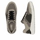 Beige Rieker Herren Sneaker Low U1150-64 mit Schnürung sowie der Komfortweite G. Schuh von oben, liegend.