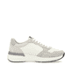 Weiße Rieker Herren Sneaker Low U1401-80 mit einer Schnürung. Schuh Innenseite.