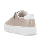 Goldene Rieker Damen Sneaker Low N5917-90 mit einem Reißverschluss. Schuh von hinten.