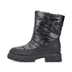 
Glanzschwarze Rieker Damen Kurzstiefel Y9380-00 mit einer leichten Profilsohle. Schuh Außenseite