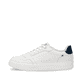 Weiße Rieker Herren Sneaker Low U1902-80 mit Schnürung sowie abriebfester Sohle. Schuh Außenseite.