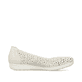Beige Rieker Ballerinas L9365-60 in Löcheroptik sowie extra weicher Decksohle. Schuh Innenseite.