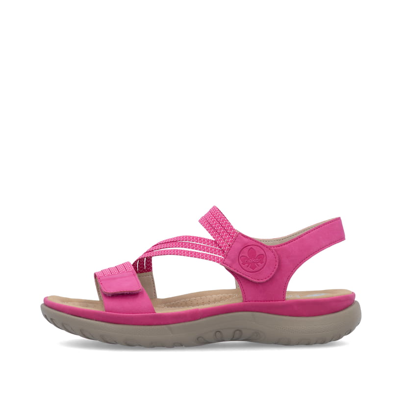 Rosane Rieker Damen Trekkingsandalen 64870-31 mit einem Klettverschluss. Schuh Außenseite.
