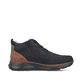 Schwarze Rieker Herren Schnürstiefel B1824-00 mit wasserabweisender TEX-Membran. Schuh Innenseite.