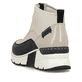 Baskets montantes Rieker beiges pour femme N6352-60 avec fermeture éclair. Chaussure vue de dessus.