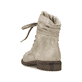 
Vanillebeige Rieker Damen Schnürstiefel 71218-62 mit Schnürung und Reißverschluss. Schuh von hinten